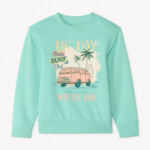 Sweat en piqué à print fantaisie garçon 