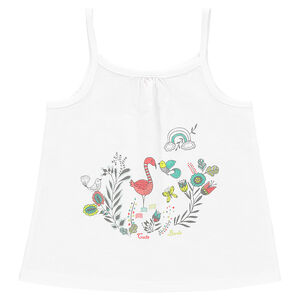 Débardeur slub avec print nature 