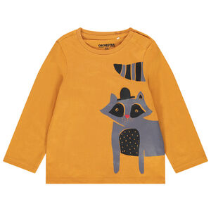 T-shirt manches longues en coton bio print animaux 