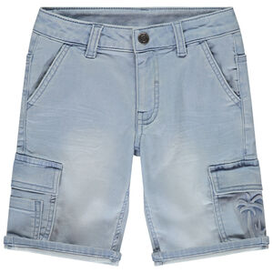 Bermuda cargo effet jean avec palmier en relief garçon 