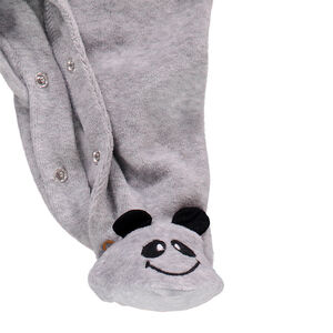 Dors-bien en velours avec motif Smiley et poche 