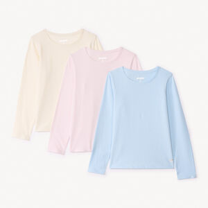 Lot de 3 t-shirt manches longues unis fille 