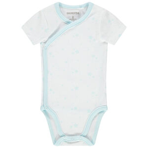 Body manches courtes en coton bio à étoiles all-over 