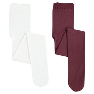 Lot de 2 collants fins unis 