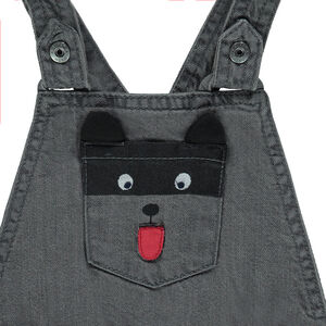 Salopette en jeans effet used doublée micropolaire 