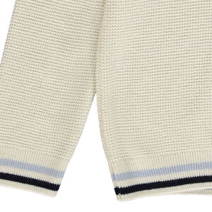 Pull en tricot uni effet nid d'abeille garçon 