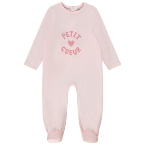 Dors-bien en velours print fantaisie pour bébé fille 