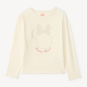 T-shirt manches longues fille strass Minnie Disney 