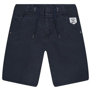 Bermuda en coton avec taille élastiquée et poches 