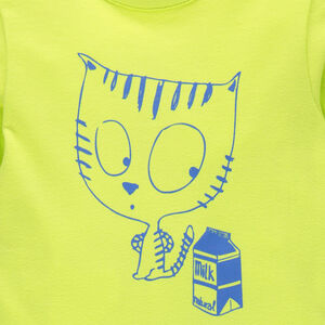 Dors-bien en jersey avec print chat 