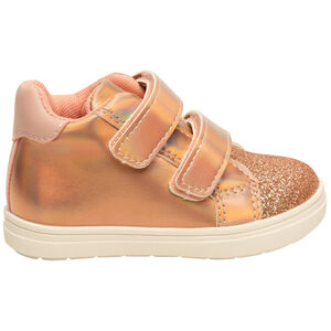 Bottillons irisés à paillettes avec double velcro pour bébé fille 