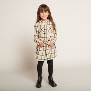 Robe chemise ceinturée à carreaux fille 