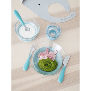 Set repas 3 pièces en verre - Jungle 