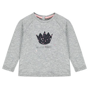 Sweat fin avec print fantaisie 