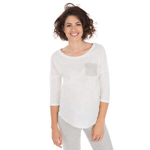 Tee-shirt de grossesse manches 3/4 avec poche  