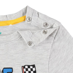 T-shirt manches longues gris chiné print voitures Cars Disney 