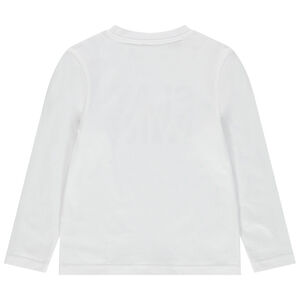 T-shirt manches longues en coton bio à message printé 