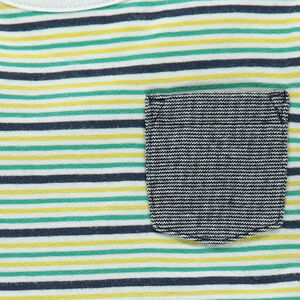 Ensemble tee-shirt manches longues rayé et pantalon avec têtes de tigre patchées 