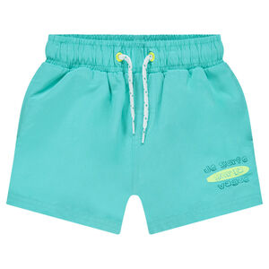 Short de bain en microfibre avec print fantaisie 