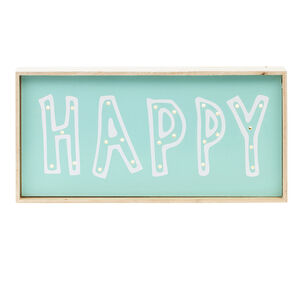 Cadre lumineux en bois à poser ou suspendre 