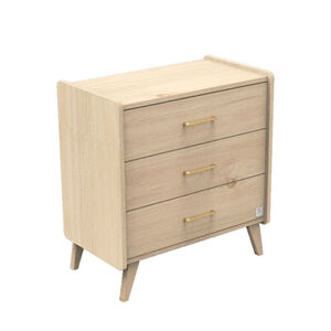 Commode 3 tiroirs Arty - Chêne Suave 