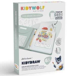 Tablette à dessin lumineuse KidyDraw-Pad 6ans+ Cuisine autour du monde 