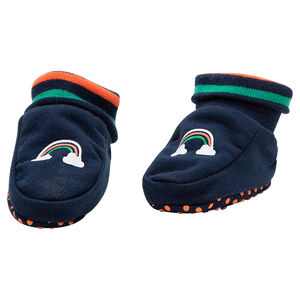 Chaussons en jersey avec arc-en-ciel printé sur le dessus 