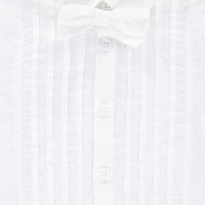 Chemise manches longues avec noeud papillon amovible 