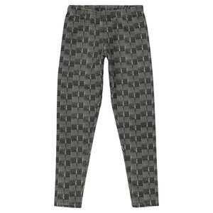 Junior - Jegging en maille milano imprimé carreaux fantaisie 