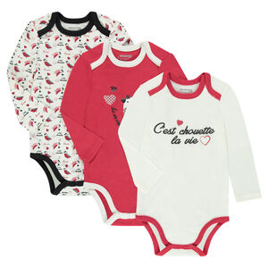 Lot de 3 bodies assortis avec print fantaisie 