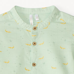 Chemise à manches courtes imprimé crocodile pour bébé garçon 