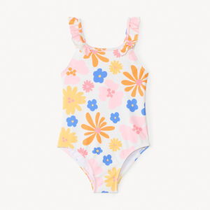 Maillot de bain 1 pièce imprimé fleuri fille 