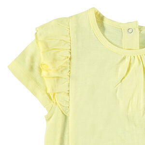 Tee-shirt à manches courtes volantées 