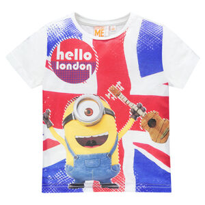 Tee-shirt manches courtes en slub avec print Minion  