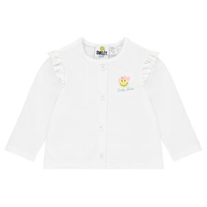Gilet en jersey uni avec print Smiley 