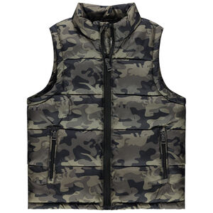 Doudoune sans manches à motif army doublée sherpa 