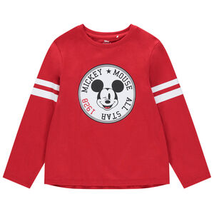 T-shirt manches longues en coton bio print Mickey Disney 
