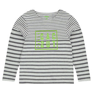 Junior - Marinière en jersey lourd avec texte brodé sur le devant 