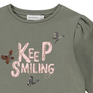 Sweat en molleton print fantaisie fille 