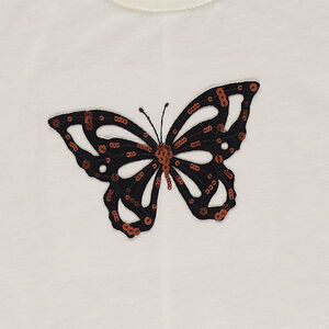 Junior - Tee-shirt à manches volantées et papillon en sequins 