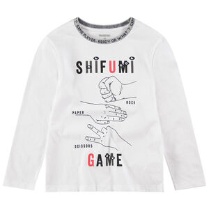 Junior - Tee-shirt manches longues en jersey avec symboles printés 