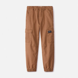 Pantalon style cargo uni avec poches garçon 