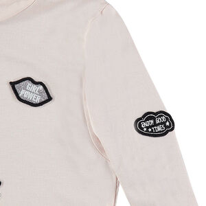 Junior - Sous-pull col roulé en jersey avec badges patchés 