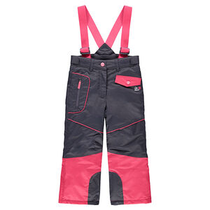 Pantalon de ski bicolore avec bretelles amovibles 