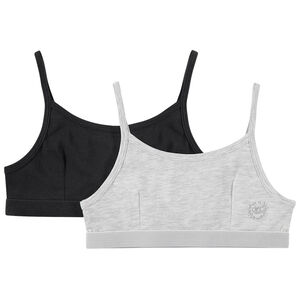 Junior - Lot de 2 brassières en coton avec logo printé 