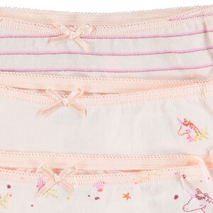 Lot de 3 culottes en coton avec 2 modèles imprimés et 1 modèle uni 