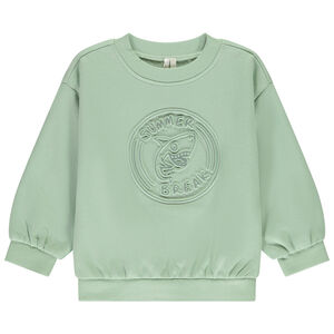 Sweat molleton oversize à print en relief pour bébé garçon 