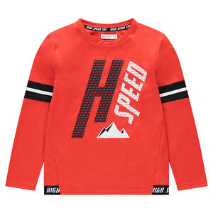 Junior - Tee-shirt manches longues en polyester avec print fantaisie 