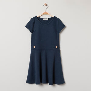 Robe manches courtes en maille chinée fantaisie 