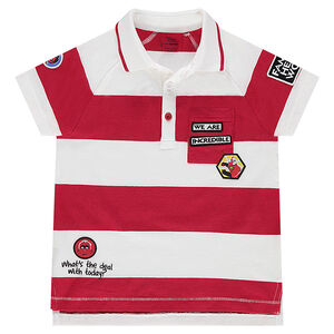 Polo manches courtes avec rayures contrastées et badges patchés Disney Les Indestructibles  